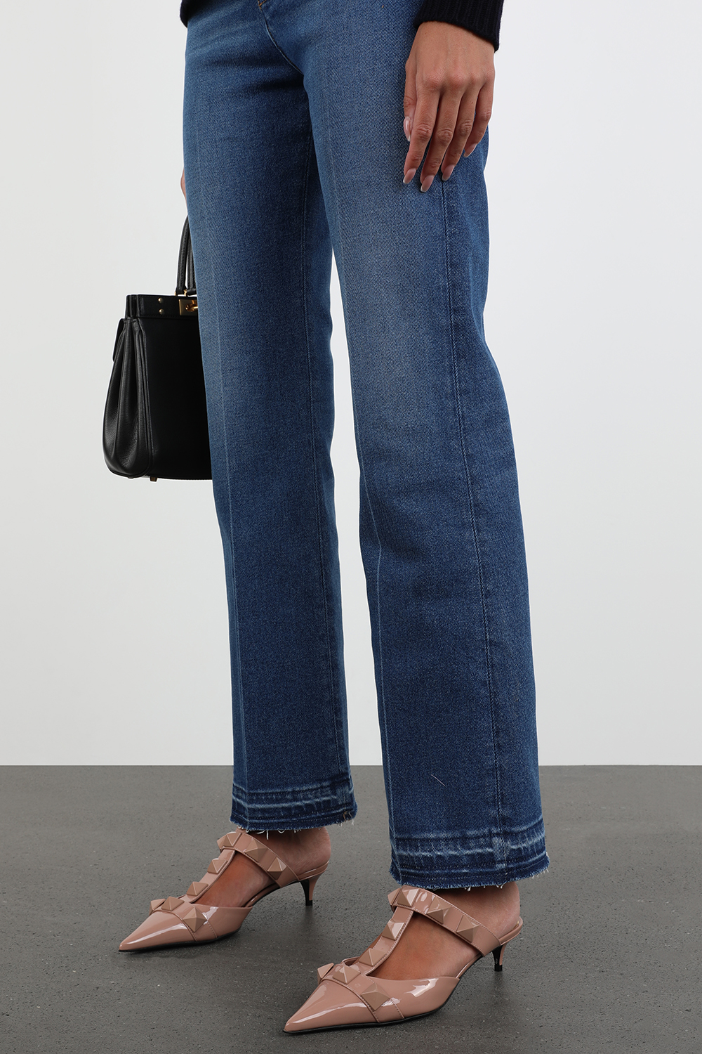 נעלי עקב רומן סטד בצבע רוזה